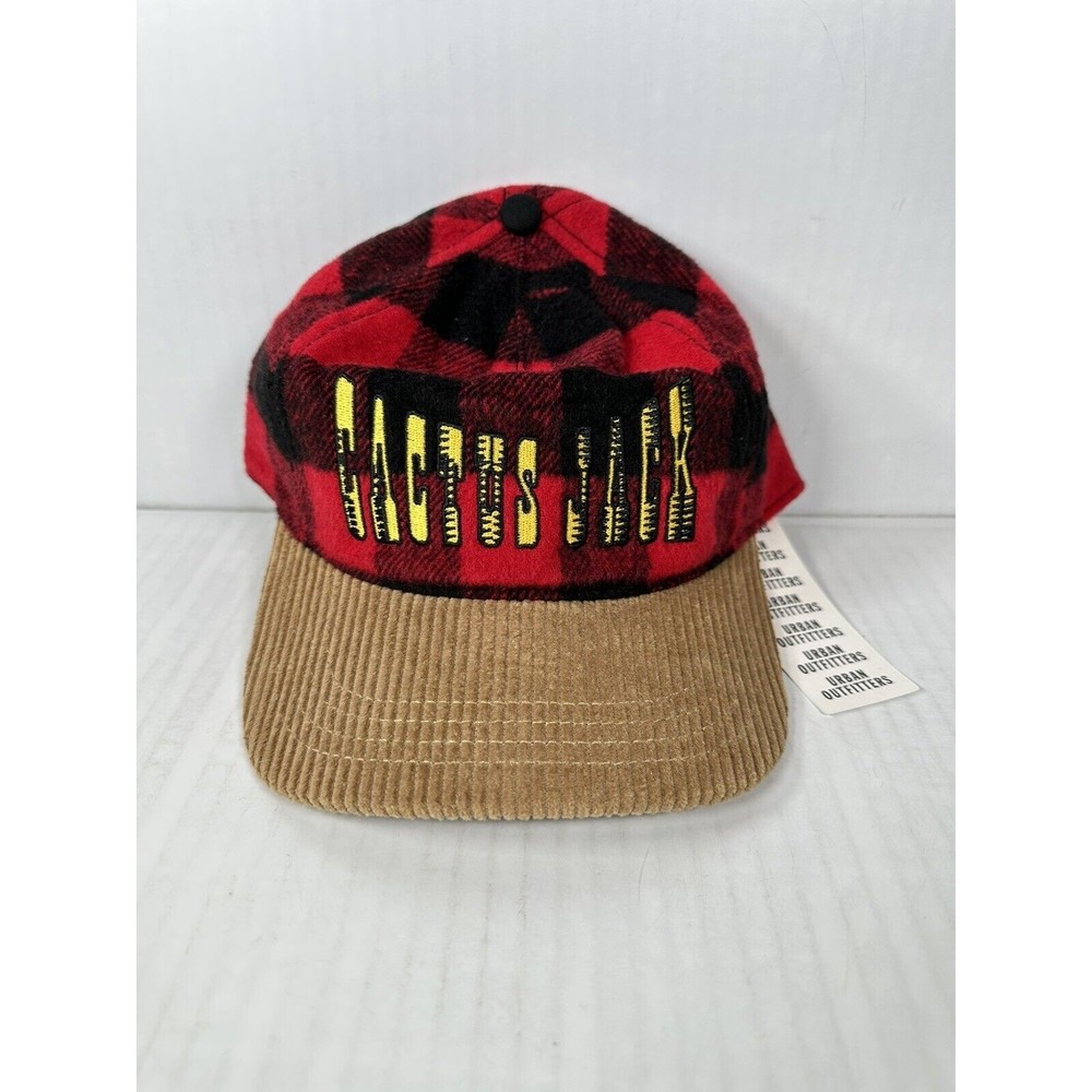 WWE Mick Foley Cactus Jack W Legends Hat Snapback Cap Plaid Red Black Adjustable